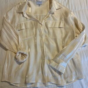 Lucy Paris Shiny Cream Blouse